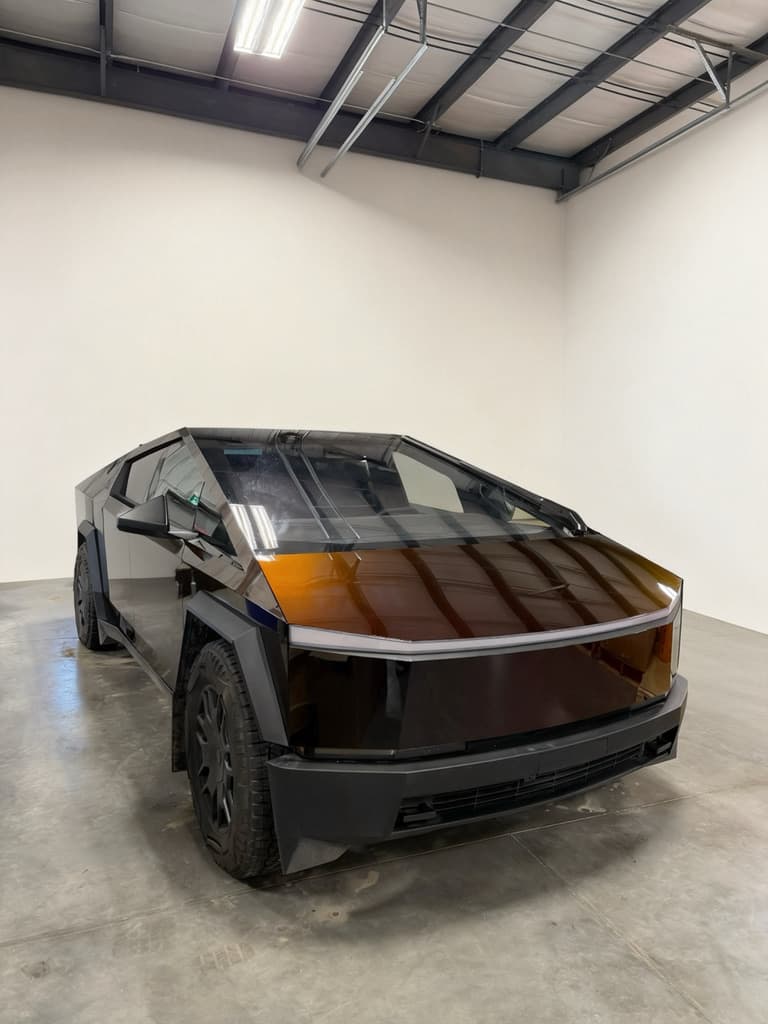 Tesla Cybertruck PPF installation in Calgary